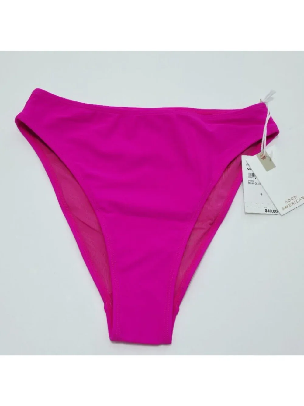 New Good American - S Good Waist‎  Cheeky Bikini Bottom In Pink Glow